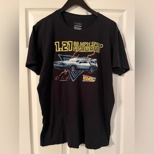 Funkd Back to the Future Mens T-shirt. Size Large. Black. Excellent Condition.